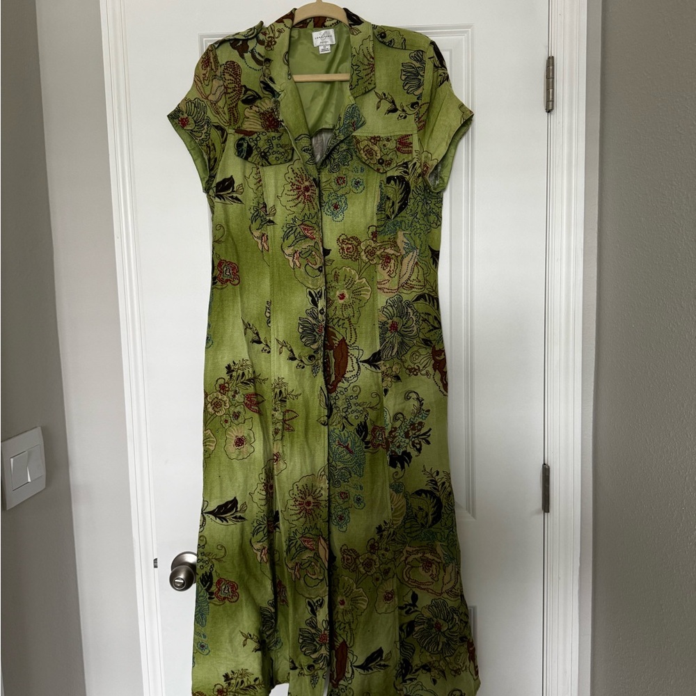 Emma James Green Floral Maxi Dress